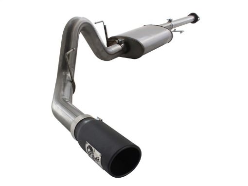 Picture of aFe MACHForce XP Exhausts Cat - Back SS 409 EXH Wrinkle Black CB Ford F - 150 11 - 12 V6 - 3.5L (tt)