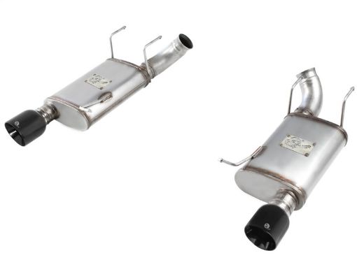 Picture of aFe MACHForce XP Exhaust 11 - 14 Ford Mustang GT V8 - 5.0L 3in. Stainless Steel Axle - Back wBlack Tips