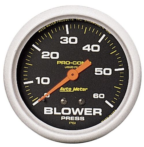 Picture of Autometer Blower Pressure w Memory 60PSI Liquid Filled Mechanical Boost Gauge