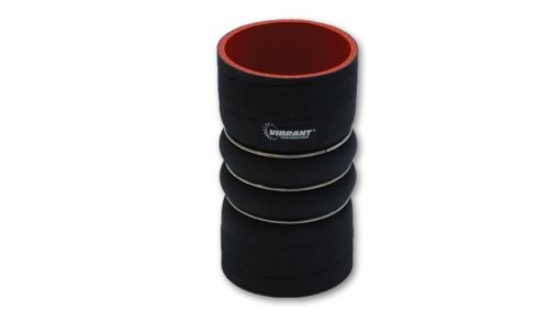 Picture of Vibrant 4 Ply Aramid Reinf Silicone Hump Hose conn 3in ID x 6in long 3 reinforcement ring MATTE BLK