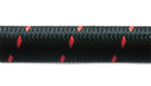 Picture of Vibrant - 8 AN Two - Tone BlackRed Nylon Braided Flex Hose (2 foot roll)