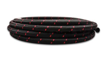 Picture of Vibrant - 10 AN Two - Tone BlackRed Nylon Braided Flex Hose (20 foot roll)