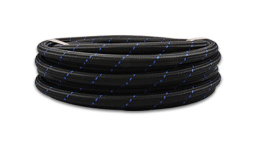 Picture of Vibrant - 4 AN Two - Tone BlackBlue Nylon Braided Flex Hose (5 foot roll)