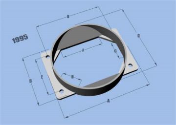 Picture of Vibrant MAF Sensor Adapter Plate for Mitsubishi applications use w 4.5in Inlet I.D. filters only