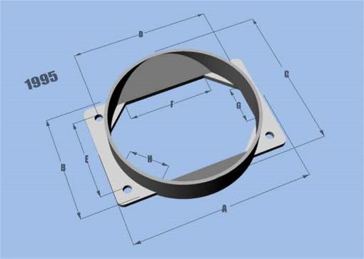 Picture of Vibrant MAF Sensor Adapter Plate for Mitsubishi applications use w 4.5in Inlet I.D. filters only