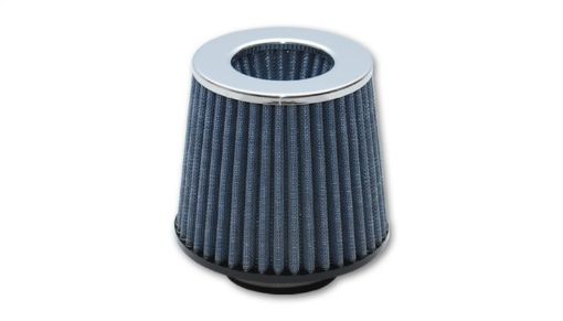 Picture of Vibrant Open Funnel Perf Air Filter (5in Cone O.D. x 5in Tall x 3in inlet I.D.) - Chrome Filter Cap