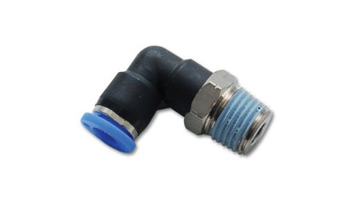 Picture of Vibrant Male Elbow Pneumatic Vacuum Fitting (38in NPT Thread) - for use with 14in (6mm) OD tubing