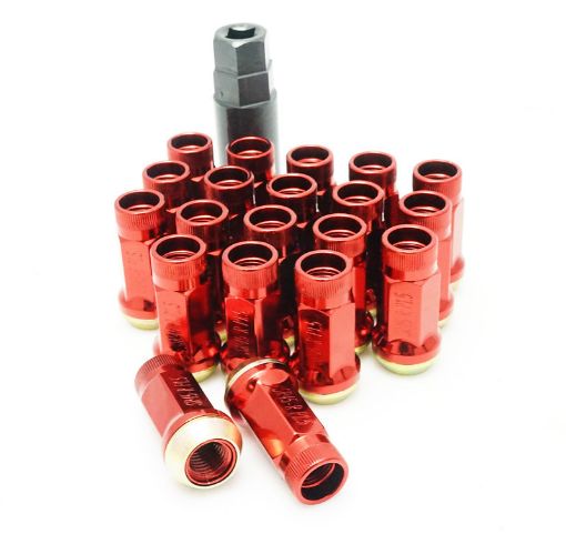 Picture of Wheel Mate Muteki SR45R Lug Nut Kit Lock Set 12x1.5 45mm - Red