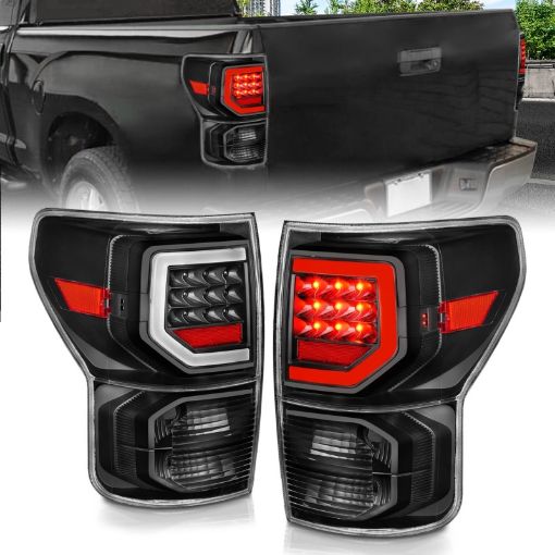 Picture of Anzo 07 - 11 Toyota Tundra Full LED Tailights Black Housing Clear Lens G2 (wC Light Bars)