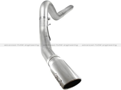Picture of aFe Atlas 5in DPF - Back Aluminized Steel Exh Sys, Ford Diesel Trucks 08 - 10 V8 - 6.4L (td) Polished tip