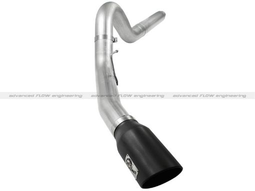 Picture of aFe Atlas 5in DPF - Back Aluminized Steel Exh Sys, Ford Diesel Trucks 08 - 10 V8 - 6.4L (td) Black tip