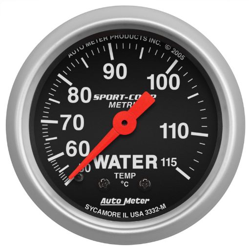 Picture of Autometer Sport 2in Water Temp Metric , 50 - 115 deg. C Mech