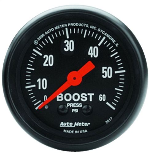 Picture of Autometer Z Series 52mm 0 - 60 PSI Mechanical Boost Gauge