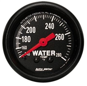 Picture of Autometer Z Series 2 16inch 140 - 280 Degree F Mechanical Water Temperature Gauge