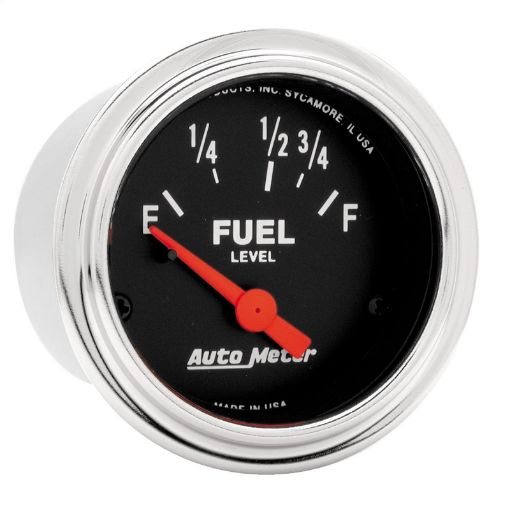 Picture of Autometer Traditional Chrome 52mm Short Sweep Electrical Fuel Level Gauge