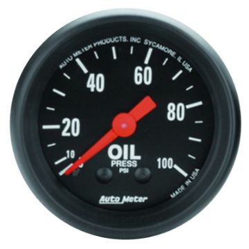 Picture of Autometer Z Series 52mm 0 - 100 PSI Mechanical Oil Pressure Gauge