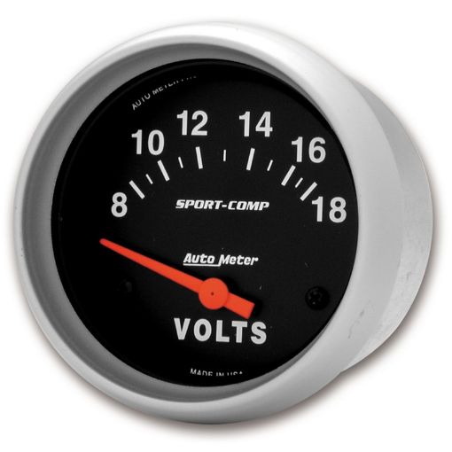 Picture of Autometer Sport - Comp 2 58in 8 - 18 Volt Short Sweep Electric Voltmeter Gauge