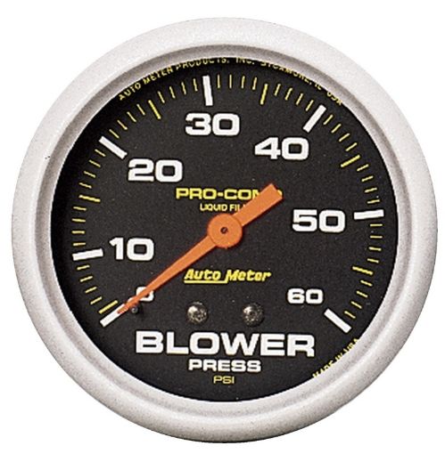 Picture of Autometer Pro - Comp 2 58in 0 - 60 PSI Liquid Filled Mech Blower Pressure Gauge