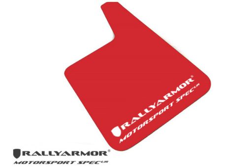 Picture of Rally Armor Universal Fit (No Hardware) Motorsport Spec Red UR Mud Flap w White Logo