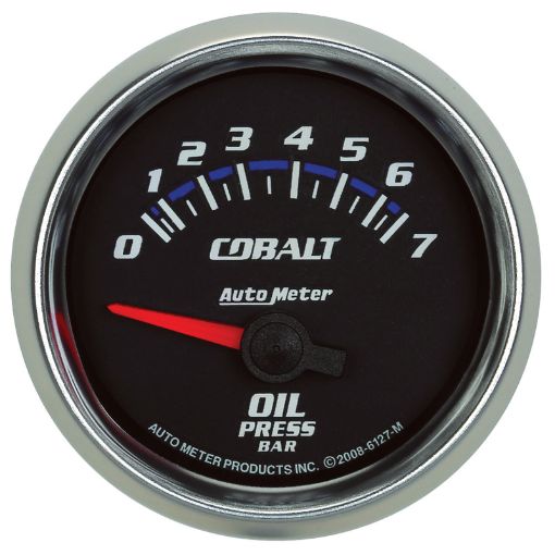 Picture of Autometer Cobalt 52mm 0 - 7 BAR Short Sweep Electric Oil Pressure Gauge