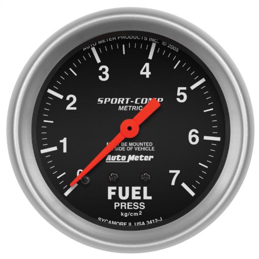 Picture of Autometer Sport - Comp 2 58in 0 - 7 KgCm2 Mechanical Fuel Pressure Gauge