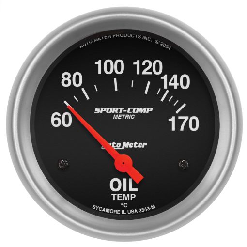 Picture of Autometer Sport - Comp 66.7mm 60 - 170 Deg C Short Sweep Electronic Oil Temperature Gauge