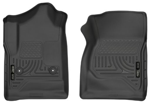 Picture of Husky Liners 14 Chevrolet SilveradoGMC Sierra 1500 Weatherbeater Black Front Floor Liners