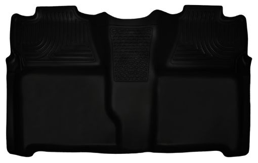 Picture of Husky Liners 07 - 13 Chevy Silverado 15002500HD Crew Cab PU Weatherbeater Black 2nd Seat Floor Liner