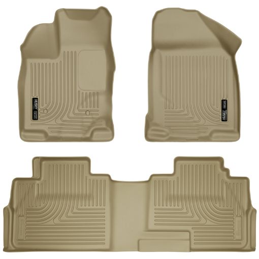 Picture of Husky Liners 07 - 13 Ford Edge 07 - 13 Lincoln MKX Weatherbeater Tan Front 2nd Seat Floor Liners