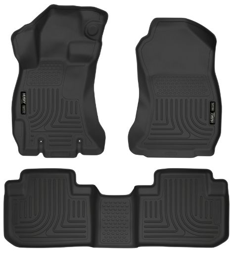Picture of Husky Liners 14 Subaru Forester Weatherbeater Black Front 2nd Seat Floor Liners