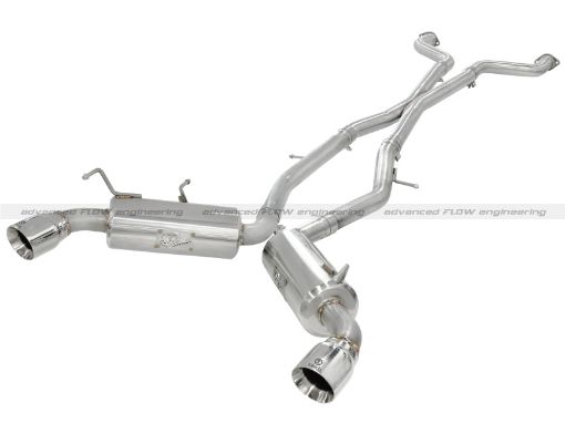 Picture of aFe Takeda 2.5inch SS Exhaust Cat - Back 09 - 13 Nissan 370Z V6 3.7L Polished Tips
