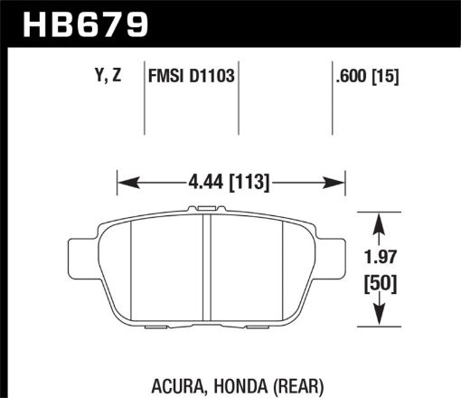 Picture of Hawk 2006 - 11 Honda Ridgeline Street Performance Ceramic Rear Brake Pads
