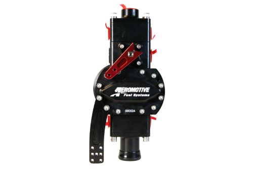 Picture of Aeromotive System Pump 16.5gpm Shut Off Valve 2x 08AN Blocks 1.25in Inlet 10AN Outlet .775 Gear Set