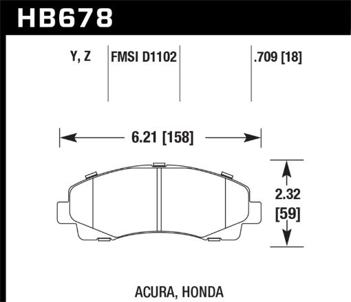 Picture of Hawk 2006 - 11 Honda Ridgeline 2009 - 13 Acura TL Street LTS Front Brake Pads