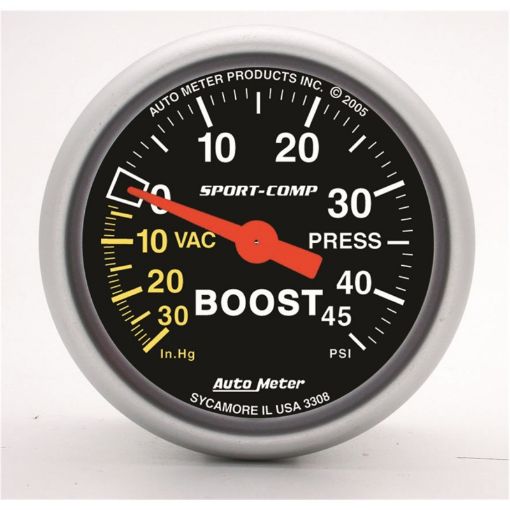 Picture of Autometer Sport - Comp 52mm 45 PSI Mechanical Boost Gauge