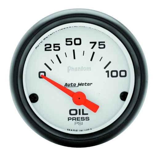 Picture of Autometer Phantom 52mm 0 - 100 PSI Electric Oil Pressure Gauge