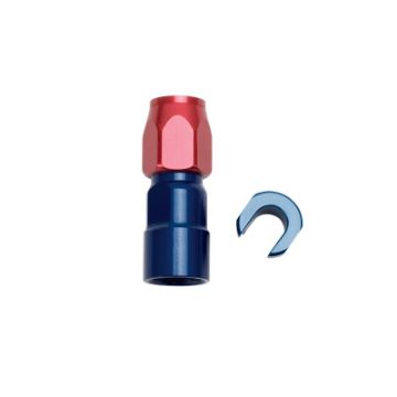 Picture of Russell Performance 38in SAE Quick Disc Female to - 6 Hose RedBlue Straight Hose End