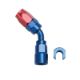 Picture of Russell Performance 38in SAE Quick Disc Female to - 6 Hose RedBlue 45 Degree Hose End