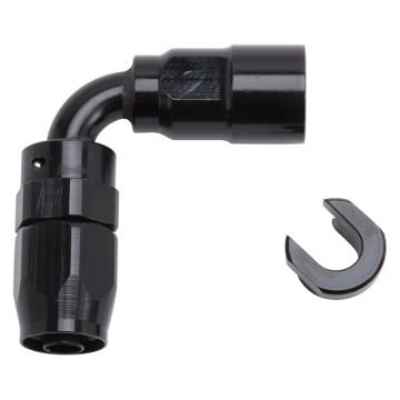 Picture of Russell Performance 516in SAE Quick Disc Female to - 6 Hose Black 90 Degree Hose End
