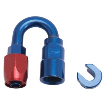 Picture of Russell Performance 516in SAE Quick Disc Female to - 6 Hose RedBlue 180 Degree Hose End