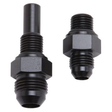 Picture of Russell Performance - 6 AN to 4L80 Transmission Ports Adapter Fittings (Qty 2) - Black Zinc