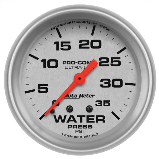 Picture of Autometer 66.7mm 35 PSI Mechanical Water Pressure Gauge
