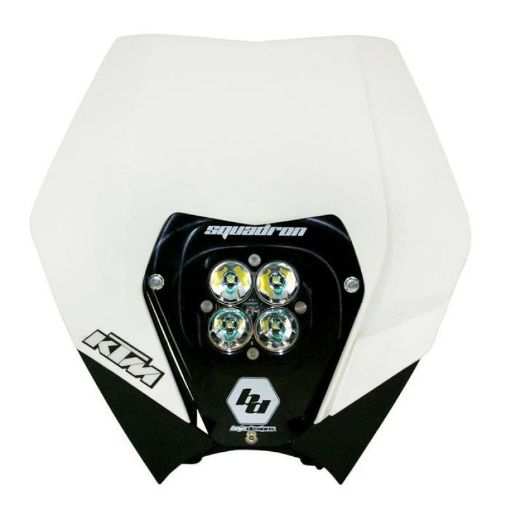 Picture of Baja Designs 08 - 13 KTM Headlight Kit AC w Headlight Shell White Squadron Sport