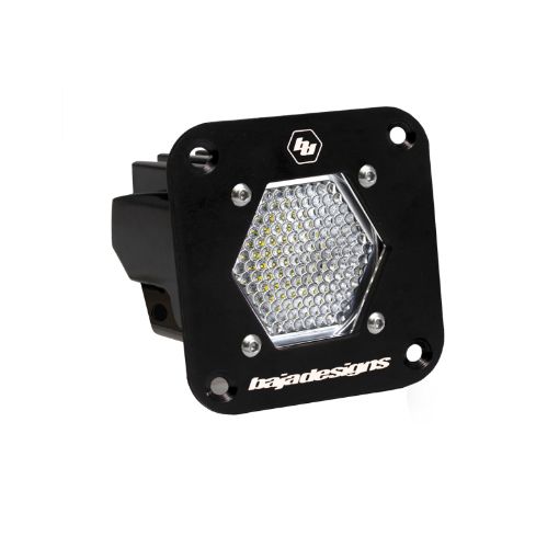 Picture of Baja Designs LED Light Pod Flush Mount Clear S1 WorkScene Pattern