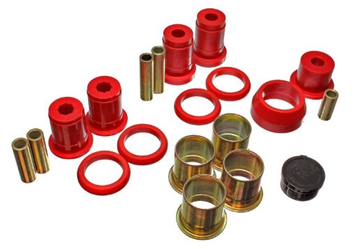 Picture of Energy Suspension 75 - 80 Chevy Monza Red Rear Control Arm Bushing Set w Thrust Washer