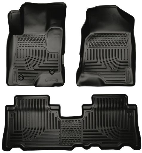 Picture of Husky Liners 12 - 13 Chevrolet Captiva Sport Weatherbeater Series Black Front 2nd Seat Floor Liners