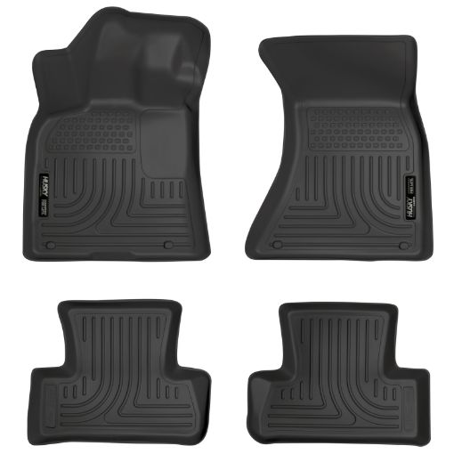 Picture of Husky Liners 09 - 14 Audi Q5 Weatherbeater Black Front 2nd Seat Floor Liners