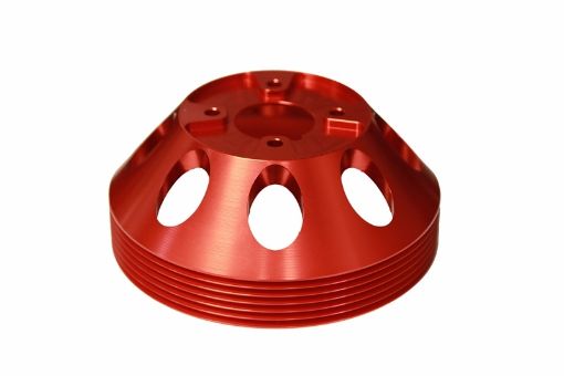 Picture of Torque Solution Lightweight Water Pump Pulley (Red) Hyundai Genesis Coupe 3.8 2010