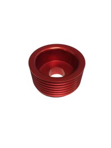 Picture of Torque Solution Lightweight Alternator Pulley (Red) Hyundai Genesis Coupe 3.8 2010