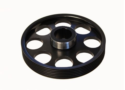Picture of Torque Solution Lightweight Crank Pulley (Black) Hyundai Genesis Coupe 3.8 2010